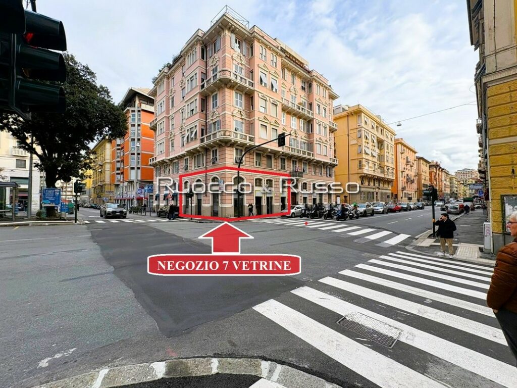 affitto negozio genova foce incrocio principale 7 vetrine su 3 livelli ottimo stato